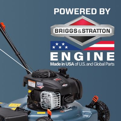 Image showing  20 in. 125cc 4-Cycle Gas-Powered Push Lawn Mower with Side Discharge, Briggs & Stratton Engine, 5-Position Height Level