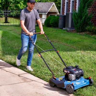 Image showing 7 th Senix 20 in. 125cc 4-Cycle Gas-Powered Push Lawn Mower with Side Discharge, Briggs & Stratton Engine, 5-Position Height Level