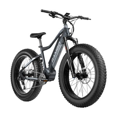 Rambo The Rambo Rebel 1000W Full Frame Electric Hunting Bike - Matte Black & Grey, 1000 XP-BGY Biclycle