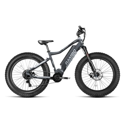 Image showing  The Rambo Rebel 1000W Full Frame Electric Hunting Bike - Matte Black & Grey, 1000 XP-BGY Biclycle