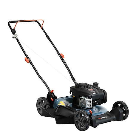 Senix 21-Inch Push Lawn Mower, 125 cc 4-Cycle Gas Powered, Mulch & Side Discharge, Dual Lever Height Adjustment, LSPG-M3
