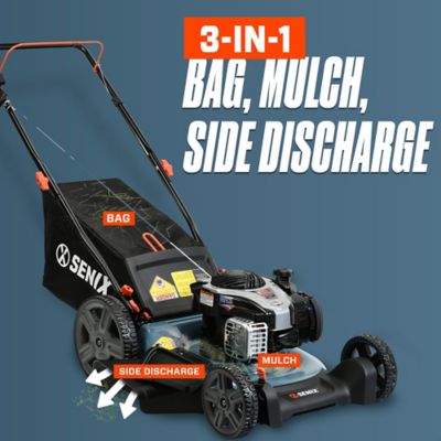 Image showing 5 th Senix 21 in. 140cc 4-Cycle Gas Powered Push Lawn Mower