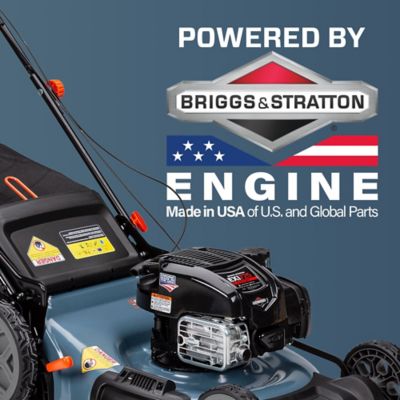 Image showing  22 in. 163cc 4-Cycle Gas-Powered RWD Self-Propelled Lawn Mower, 3-in-1, 1-Step Start Auto Choke, 11-in Rear Wheels