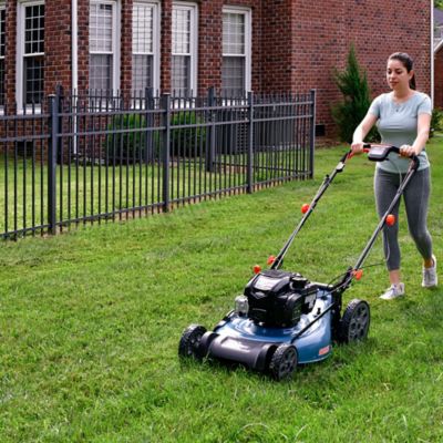 Image showing  22 in. 163cc 4-Cycle Gas-Powered RWD Self-Propelled Lawn Mower, 3-in-1, 1-Step Start Auto Choke, 11-in Rear Wheels