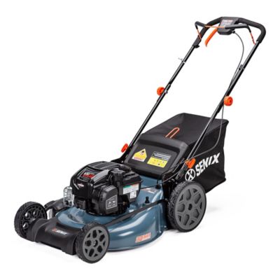 Image showing 6 th Senix 22 in. 163cc 4-Cycle Gas-Powered RWD Self-Propelled Lawn Mower, 3-in-1, 1-Step Start Auto Choke, 11-in Rear Wheels