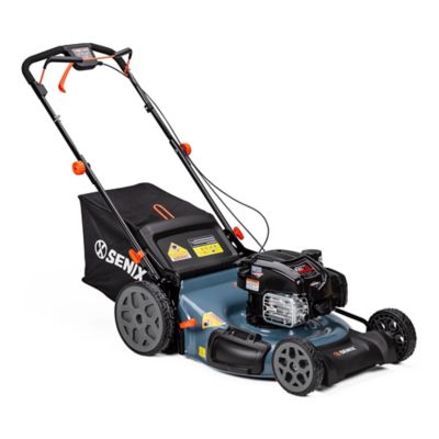 Image showing 8 th Senix 22 in. 163cc 4-Cycle Gas-Powered RWD Self-Propelled Lawn Mower, 3-in-1, 1-Step Start Auto Choke, 11-in Rear Wheels