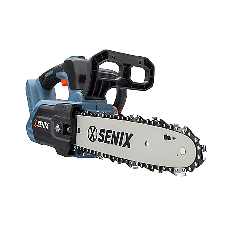 Senix 20 Volt Max* 10-inch Cordless Brushless Top Handle Chainsaw (Tool Only), CSX2-M1-0