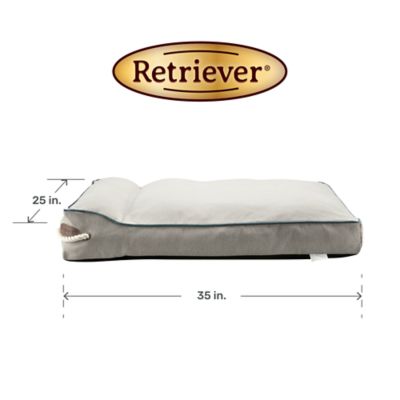 Image showing  Velvet Trim Wedge Mattress Pet Bed, 35 in. x 25 in.