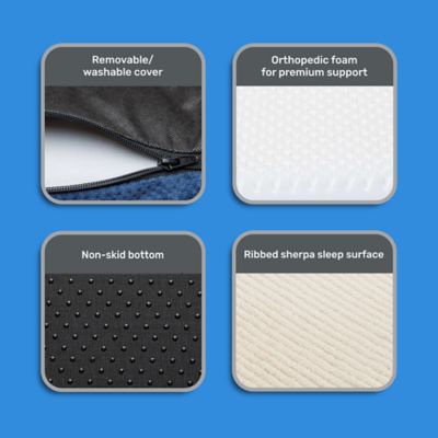 Image showing  3-Sided Bolster Orthopedic Pet Bed, 35 x 25 in.