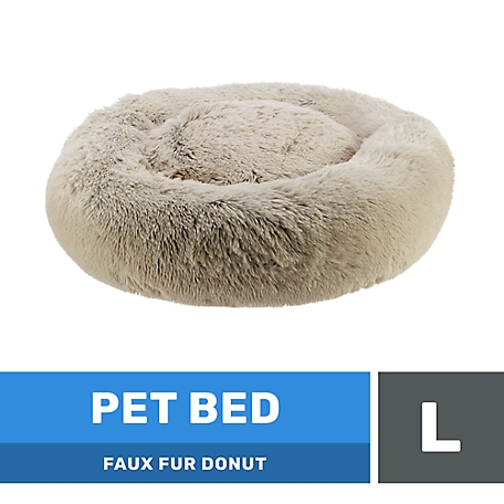 Retriever Faux Fur Donut Pet Bed, 32 in.