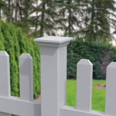 Image showing  4 in. x 4 in. New England Post Top, White