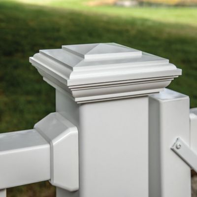 Image showing  4 in. x 4 in. Heritage Vinyl Post Top, White