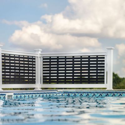 Image showing 5 th Barrette Outdoor Living 6 ft. x 36 in. T-Top White Vinyl Rail for Decorative Screen Panel Infill