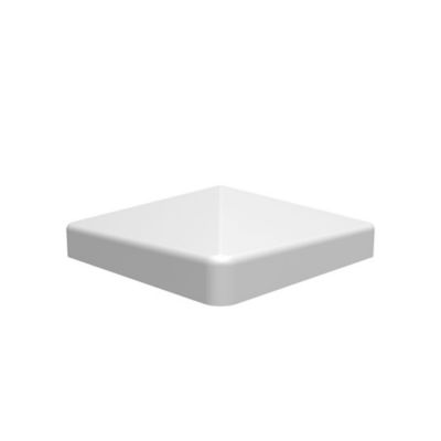 Image showing  4 in. x 4 in. Flat White Post Cap