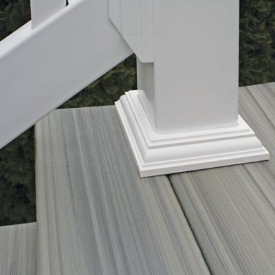 Image showing  4 in. x 4 in. Heritage Vinyl Fence Base Trim, White