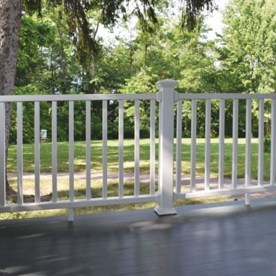 Image showing  4 in. x 4 in. x 39 in. White Vinyl Post