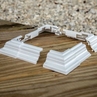 Image showing  3.5 in. to 6.5 in. Composite Fence Post Trim Base, 4 pc.