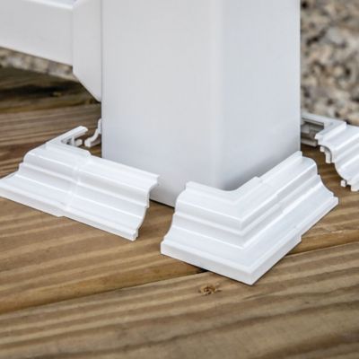 Image showing  3.5 in. to 6.5 in. Composite Fence Post Trim Base, 4 pc.