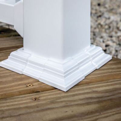 Image showing  3.5 in. to 6.5 in. Composite Fence Post Trim Base, 4 pc.