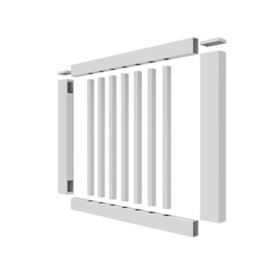 Image showing  36 in. H Select Rail Gate Kit White with Square Balusters