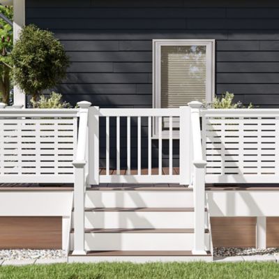 Image showing  36 in. H Select Rail Gate Kit White with Square Balusters