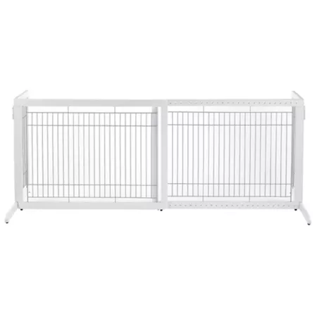 Richell HL Freestanding Gate 39.4" to 70.9" Width White Pet Gates