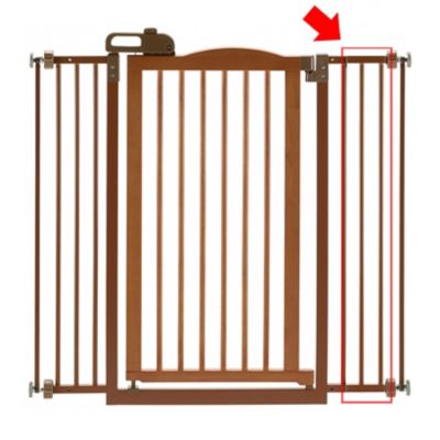 Image showing  Tall One-Touch Pet Gate II Expansion, Brown