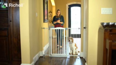 Image showing  Tall One-Touch Pet Gate II Expansion, Brown