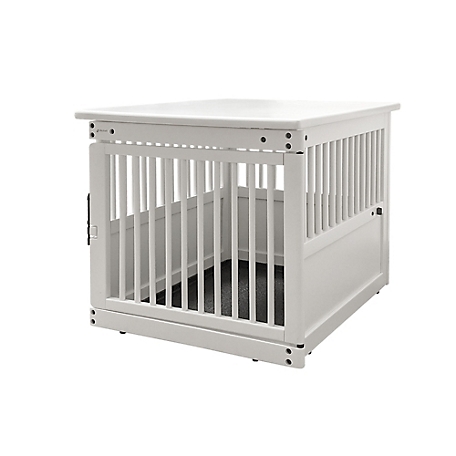 Richell Wooden End Table Pet Crate Medium - White