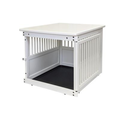 Image showing  Wooden End Table Pet Crate Medium - White