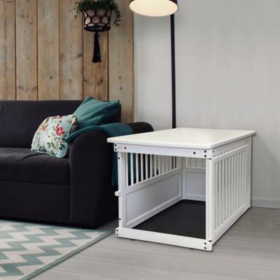 Image showing  Wooden End Table Pet Crate Medium - White