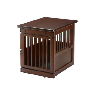 Richell Wooden End Table Pet Crate Small