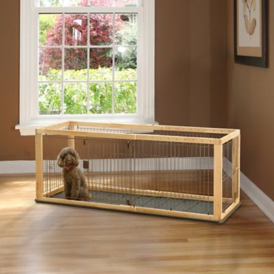 Richell Expandable 2 Door Wooden Pet Crate Small Natural at Tractor Supply Co