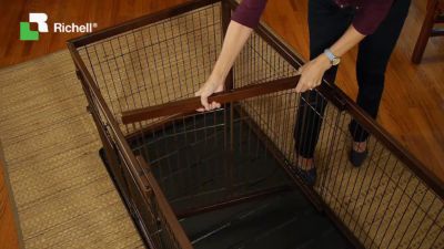 Image showing  Expandable Pet Crate Divider, Medium, Natural Brown