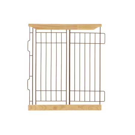 Richell Expandable Pet Cage Divider Small Natural Brown Pet Gates