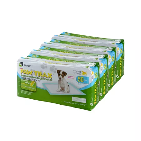 Richell PAW TRAX Unscented Dog Potty Pads 18 in x 24 in 200 ct 200 Count Dog Training Pads