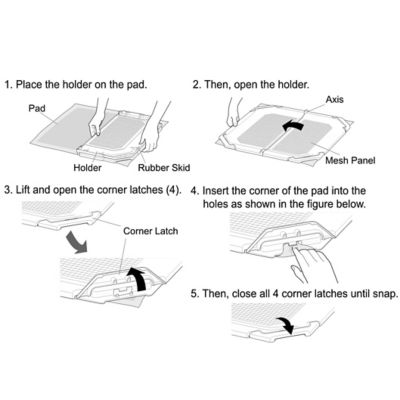 Image showing 5 th Richell PAW TRAX Mesh Dog Potty Pad Holder, White/Black