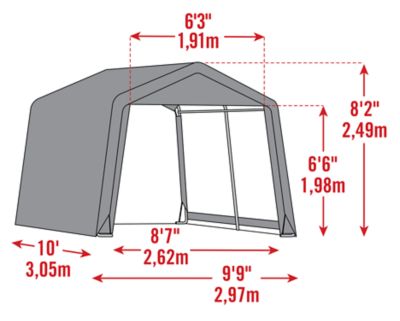 Image showing  10 ft. x 10 ft. x 8 ft. Storage Shed