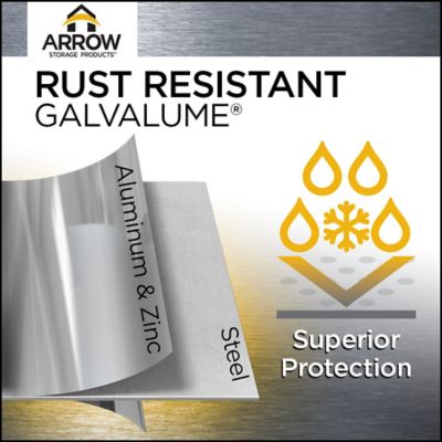 Image showing 7 th Arrow 14 ft. x 16 ft. Elite Steel Storage Shed, Anthracite Elite Steel Storage Shed