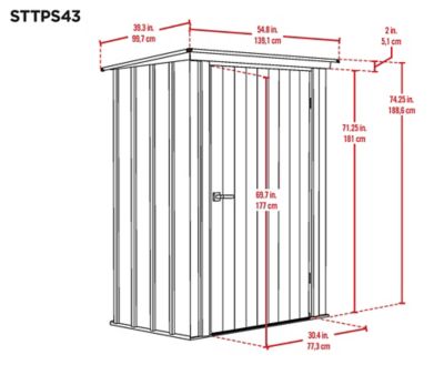Image showing  4 x 3ft. Garden Storage Cabinet