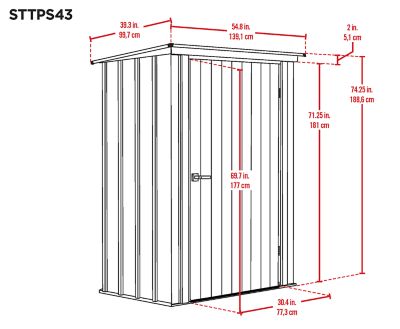 Image showing  4 ft. x 3 ft. Garden Storage Cabinet