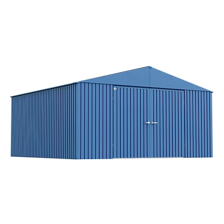 Arrow Elite Steel Storage Shed, 14 x 14, Blue Grey, EG1414BG