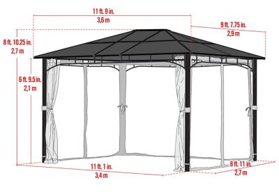 Image showing  10 ft. x 12 ft. Sycamore Gazebo