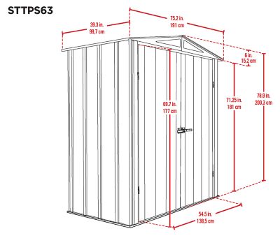 Image showing  6 ft. x 3 ft. Garden Storage Cabinet
