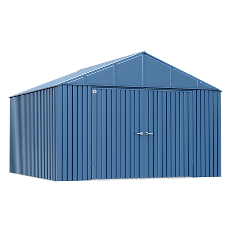 Arrow Elite Steel Storage Shed, 12 x 12, Blue Grey, EG1212BG