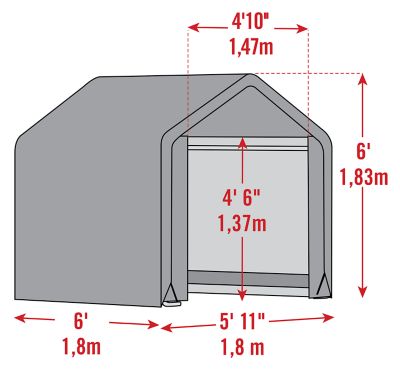 Image showing  6 ft. x 6 ft. x 6 ft. Storage Shed