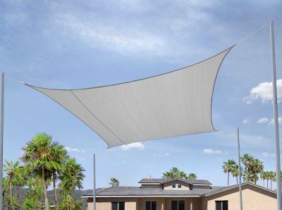 Image showing 8 th ShelterLogic 16 ft. Square Gray Shade Sail