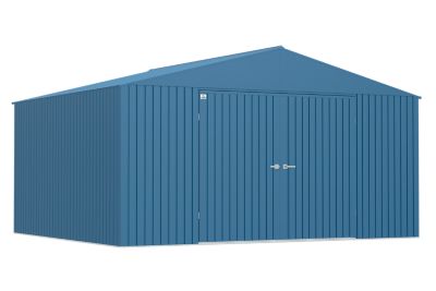 Arrow Elite Steel Storage Shed, 14 x 12, Blue Grey, EG1412BG