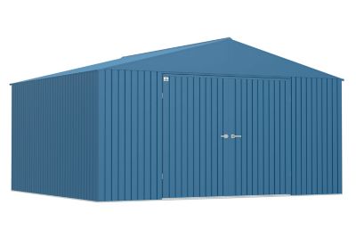 Arrow Elite Steel Storage Shed, 14 x 12, Blue Grey, EG1412BG