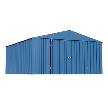 Arrow Elite Steel Storage Shed, 14 x 16, Blue Grey, EG1416BG